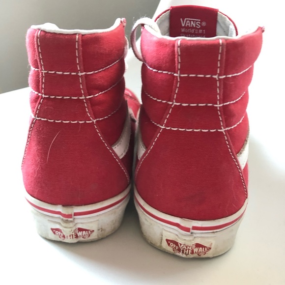 The coolest! Red High-Top VANS - Size 4 Kids - EUC - Picture 3 of 7